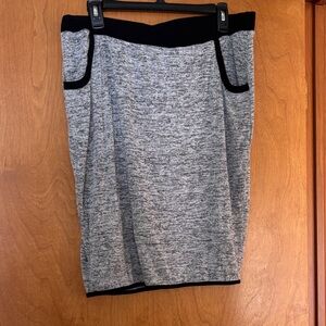 Libian Gray and Black Pencil Skirt